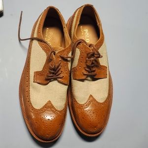 Polo Ralph Lauren Men's shoes.   size L15.  Brown and tan.